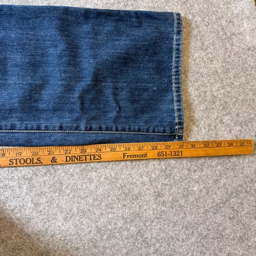 Chicos Platinum Denim Flare Jeans Womens 1 Regular Blue Stretch 30x30 - Picture 7 of 8